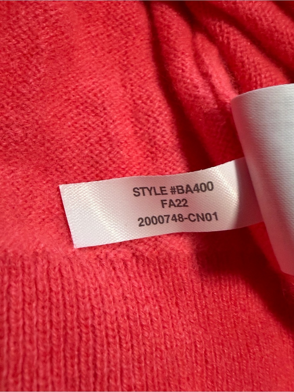 J.Crew Cashmere Classic-Fit Crewneck Sweater in Bright Strawberry - Size XS - Picture 7 of 7